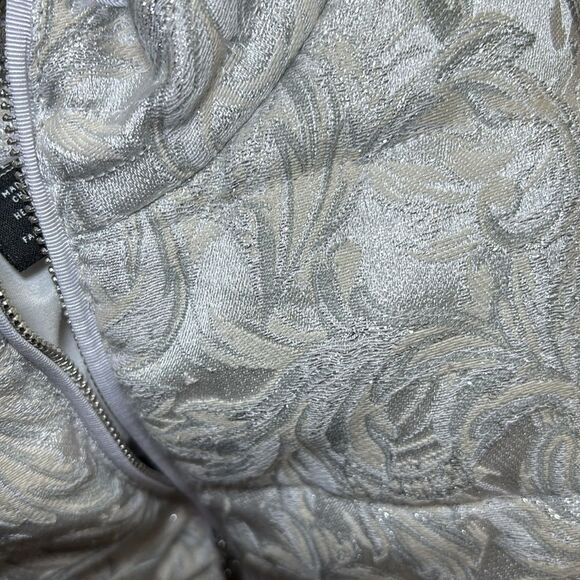 White House Black Market Cream and Gray Quilted Vest - Picture 9 of 9